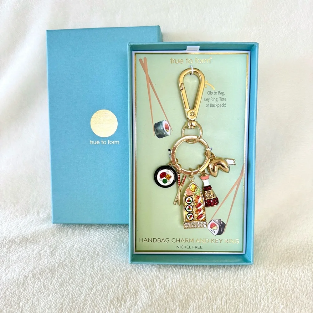 True to Form Sushi Dinner Date Key Chain / Bag Charm